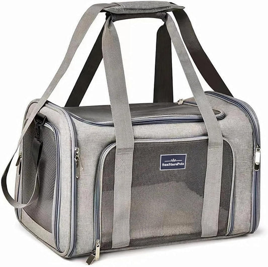 ペットキャリー 折りたたみ 猫 小型犬用|7kg対応・キャリーバッグ・通院・避難・旅行|SunStarsPets