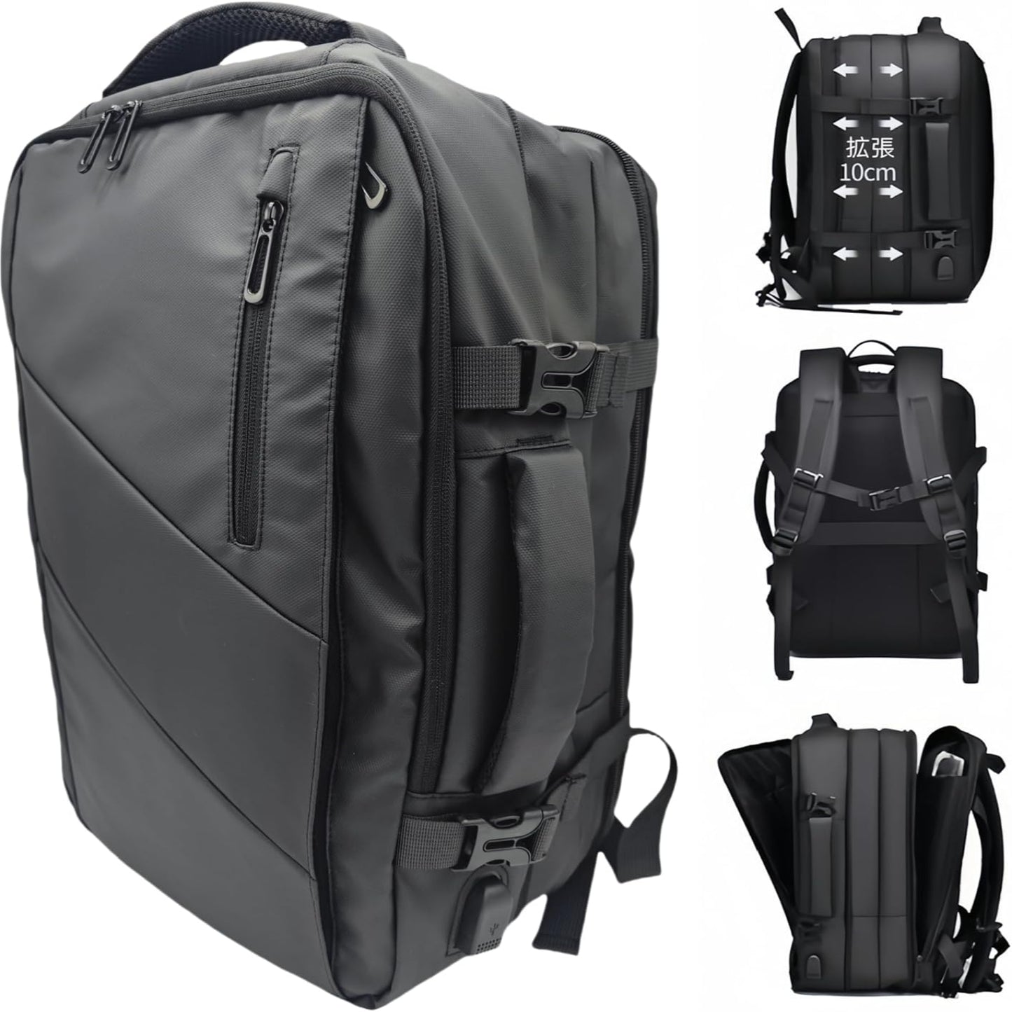 ビジネスリュック メンズ 大容量38L|撥水・PC収納・出張・2way拡張|Sun&Stars