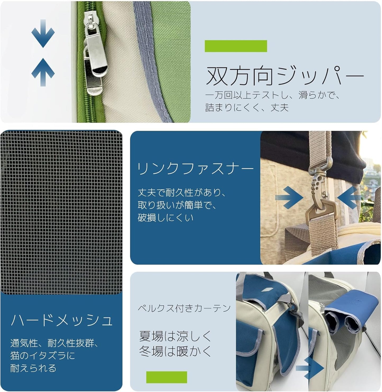 SunStarsPets 折りたたみ式ペットキャリー|猫・小型犬用/通気性・飛び出し防止・8kg対応(オレンジ)