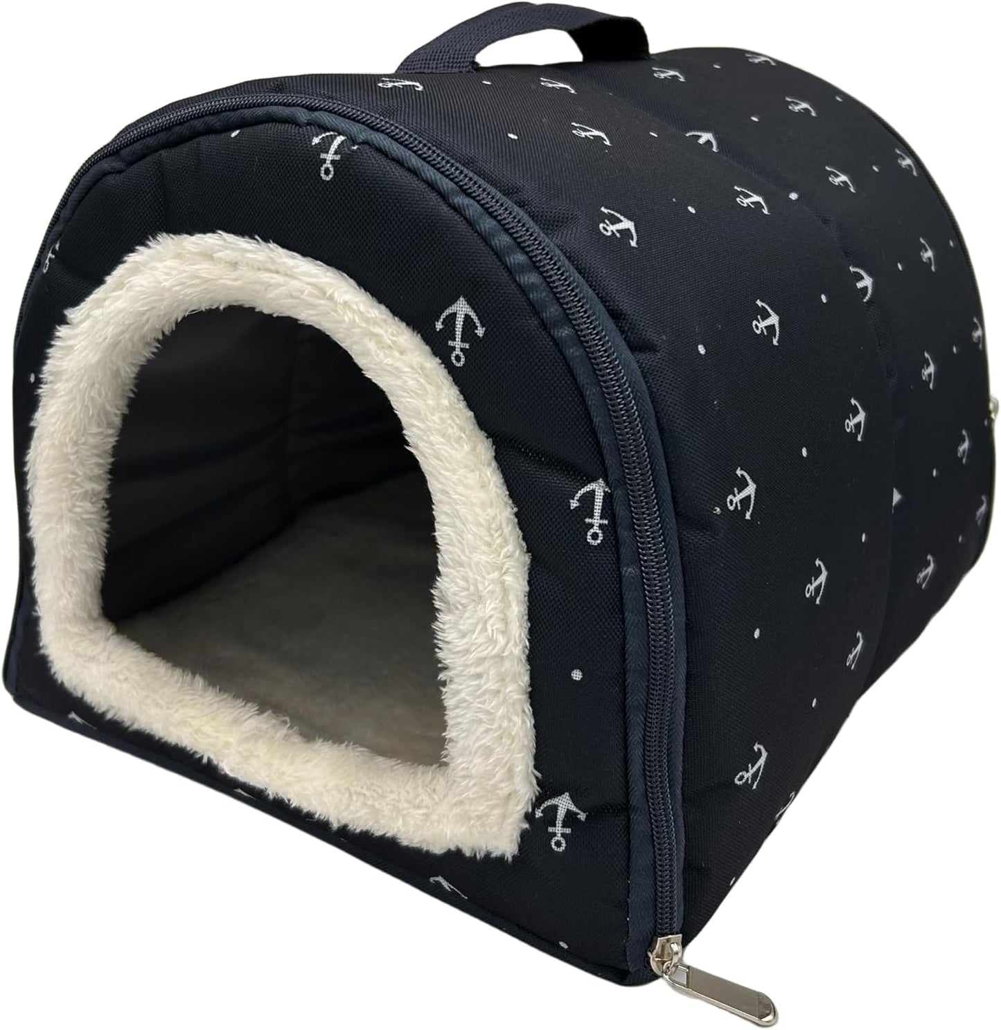 SunStarsPets 猫ハウス|ドーム型ペットベッド・ふわふわ室内用キャットハウス|暖かい&冷感 両用マット付き・洗える仕様寒さ対策にも◎