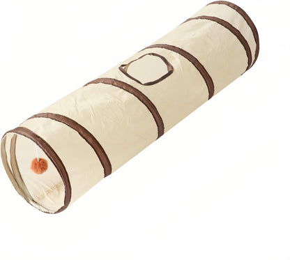 SunStarsPets 猫トンネル トンネル好きペット用おもちゃ 折りたたみ式 キャットトンネル おもちゃボール付き 猫の遊び場、運動不足解消、ストレス発散 にゃんこ一人遊び (T型)