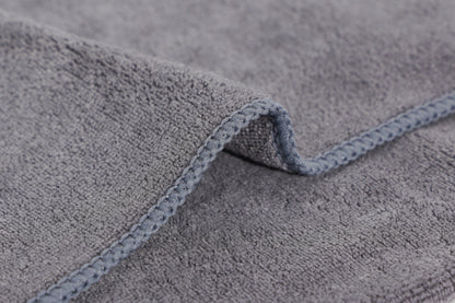 SunStarsPets ペットタオル｜犬・猫用 超吸水マイクロファイバータオル（大判140×70cm／厚手・超ソフト・グレー）体拭きに最適