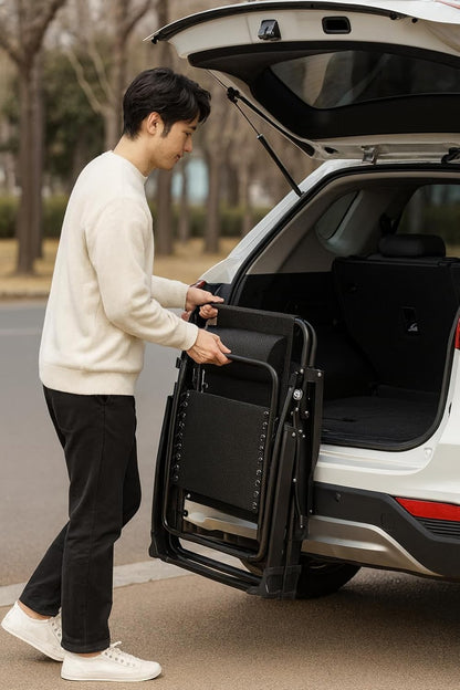 Sun&Stars リクライニングチェア 折りたたみ ゼログラビティ ラウンジチェア クッション付き 枕付き 角度調整可 耐荷重200kg アウトドア 室内兼用 コンパクト収納 組立不要