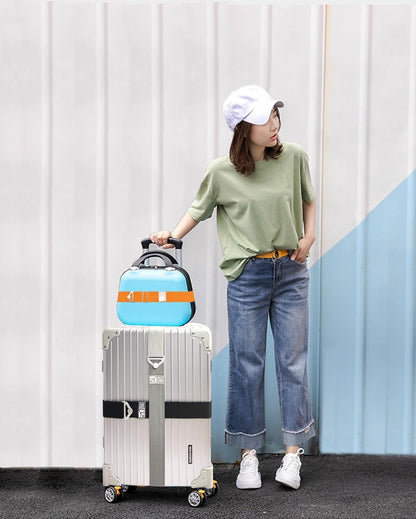 スーツケースベルト 金属バックル付き 高弾性 固定バンド Mサイズ 調節可能 目印・飛び出し防止 旅行便利グッズ