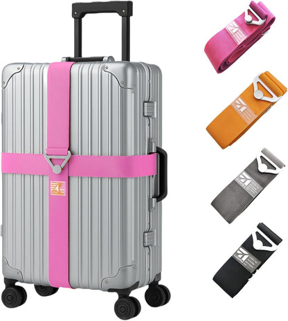 スーツケースベルト 金属バックル付き 高弾性 固定バンド Mサイズ 調節可能 目印・飛び出し防止 旅行便利グッズ