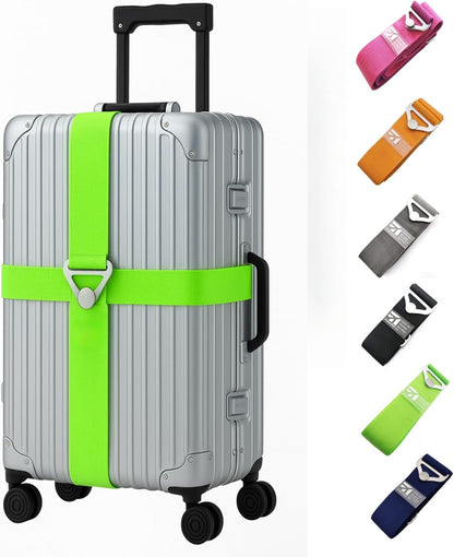 スーツケースベルト 金属バックル付き 高弾性 固定バンド Mサイズ 調節可能 目印・飛び出し防止 旅行便利グッズ