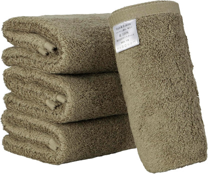 Sun&Stars フェイスタオル 4枚セット 【綿100％】 厚手 吸水速乾 抗菌防臭 肌に優しい ホテル仕様 やわらかパイル 赤ちゃん安心 一人暮らし・新生活向け