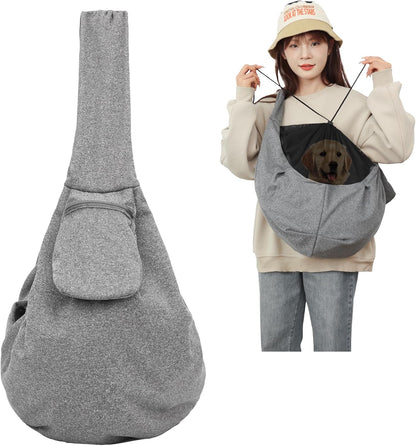 SunStarsPets ペットスリング 抱っこ紐タイプ｜小型犬・猫用（通気メッシュ・飛び出し防止・10kg対応）グレー