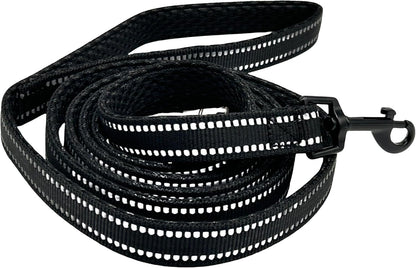 SunStarsPets 犬用ロングリード｜反射素材・調整可・150cm（オレンジ）小型〜大型犬対応