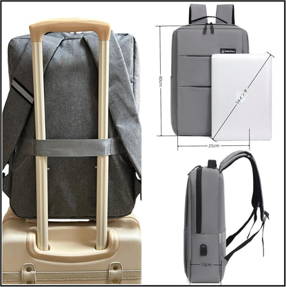 Sun&Stars カジュアルリュック｜超軽量・15.6インチPC対応・撥水・USBポート付き